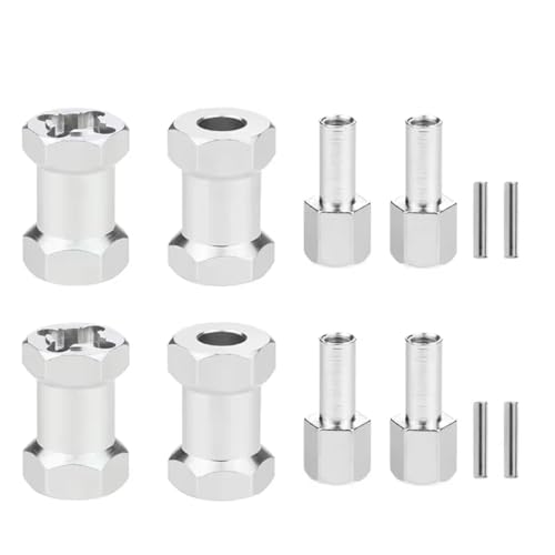 RCAbvO[hp[c For Axial For Scx10 D90 90046 For Tamiya For MST 1/10 4 20mmp[c 12mmZpzC[nu RCJ[N[[(Silver)