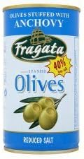 Fragata Reduced Salt Spanish Olives Stuffed With Anchovy 350G