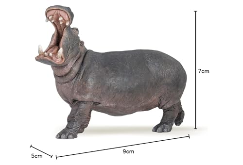 Papo -Handbemalt - Figuren -Wildtiere Der Welt-Nilpferd-50051-Sammelbar-Für Kinder - Geeignet für Jungen und Mädchen - Ab 3 Jahren