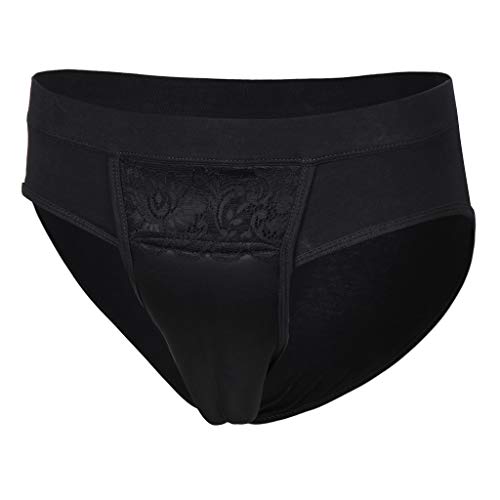 SM SunniMix Cueca modeladora masculina escondida gaff para transgênero crossdressing - preta, GG, Pr