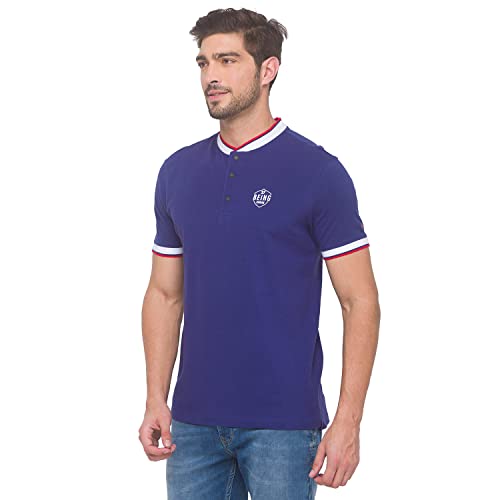 Image of Being Human Navy Regular Fit Men's Polo T-Shirt Clothing