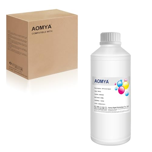 DTF Tinte Premium DTF Wärmetransfer-Tinte Umwandlungs-Kit für PET-Folie, kompatibel mit Epsn ET8550, ET-8500, L1800, L805, XP-15000, R1390, R2000, R2400, P400, P800, alle DTF-Drucker, 500ml Weiß