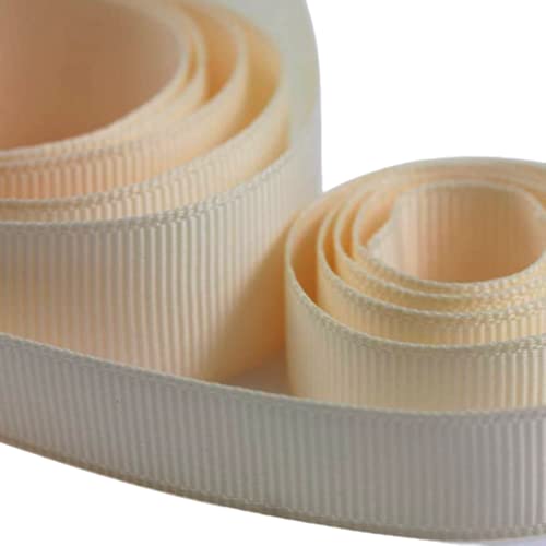Cream Grosgrain Ribbon 25MM X 10 Meters. for Gifts Wrap Sew Party, Decorations, Events Wedding Christmas Crafts, Bows - Image 2