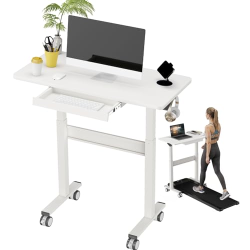 DAWNYIELD Standing Desk for Walking Pad Wheels, Pneumatic
