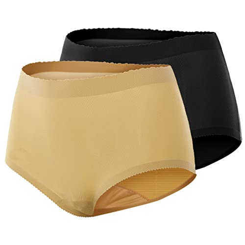 Aivtalk 2 Pack Womens Butt Pads Enhancer Panties Seamless Hip Control Underwear Shapewear Butts Lifter Shaper Fake Hip Briefs Breathable Ass Push Up Boyshorts For Lady #TOP1