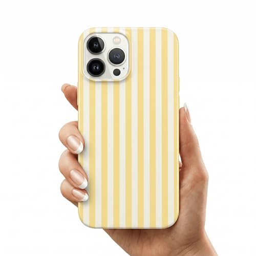 Dayinovate Funda con Dibujo de Rayas para iPhone 15 Pro MAX, Aesthetic Stripes Carcasa de Silicona TPU, Funda con Diseño Geométrico de Líneas, Cover Elegante para iPhone 15 Pro MAX 6,7''   Blanco