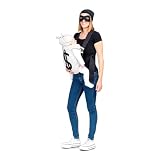 My Other Me - Disfraz Cubremochila de Ladrón y Botín adulto (padre y madre) unisex en blanco y negro con cubremochila, gorrito bebé, gorro y antifaz talla única. Roba corazones en cada fiesta