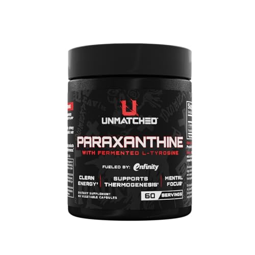 Unmatched Paraxanthine with Fermented L-Tyrosine - Natural Stimulant for Clean Energy - Supports Thermogenesis - Enhanced Focus & Blood Flow - 60 Vegetable Capsules