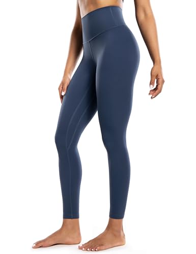 POSHDIVAH Creamluxe Yoga Leggings Workout Pants 25" Navy Blue Large