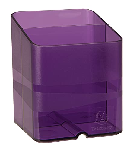 Pots à crayons violet translucide Chromaline Pen-Cube Exacompta