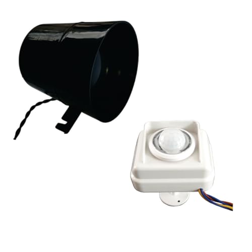 Sirene bivolt com sensor de presença externo prova 'água