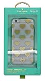 Kate Spade Flexible Hardshell Case Gold Hearts on Clear Case for Apple iPhone 6 & 6S