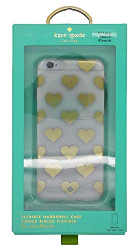 Kate Spade Flexible Hardshell Case Gold Hearts on Clear Case for Apple iPhone 6 & 6S Kate Spade Flexible Hardshell Case Gold Hearts on Clear Case for Apple iPhone 6 & 6S