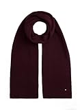  Tommy Hilfiger Th Flag Pima Cotton Cash Scarf Color Deep Burgundy Melange, One Size 0KA - DEEP BURGUNDY MELANGE One Size
