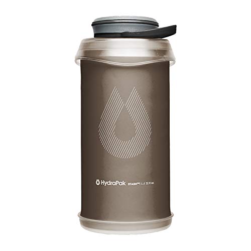 Hydrapak Unisex-Adult Stash zusammenklappbare Trinkflasche 1 L, Mammoth Grey, Einheitsgröße Cover