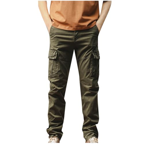 Men's Flex Cargo Pants Lightweight Joggers Elastic Waist Drawstring Casual Pants Tapered Outdoor Hikking Pant