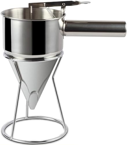 チャッキリ 種落し 漏斗 たこ焼きツール ステンレス製 スタンド付き キッチン調理用具 鯛焼き たこ焼き たい焼き 今川焼 業務用 家庭用 -