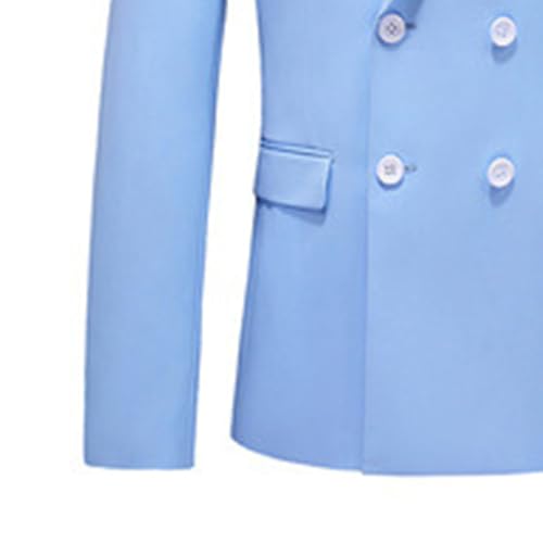 Cambkatl Men's 2 Piece Blazer Outfits Slim Fit Double-Breasted Suit Jacket Sport Coat and Pants Wedding Prom Suits4