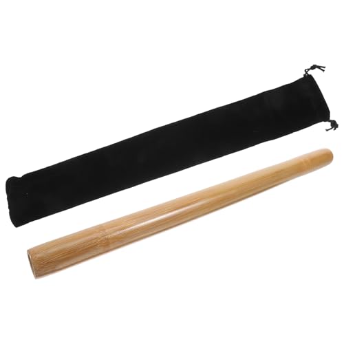 DRESSOOS Rodillo de Masaje de Bambú Natural para Cuerpo y Cuello, Palo Masajeador Muscular Multiuso Bolsa Negra de Almacenamiento, Herramienta Ligera para Alivio y Bienestar en Casa
