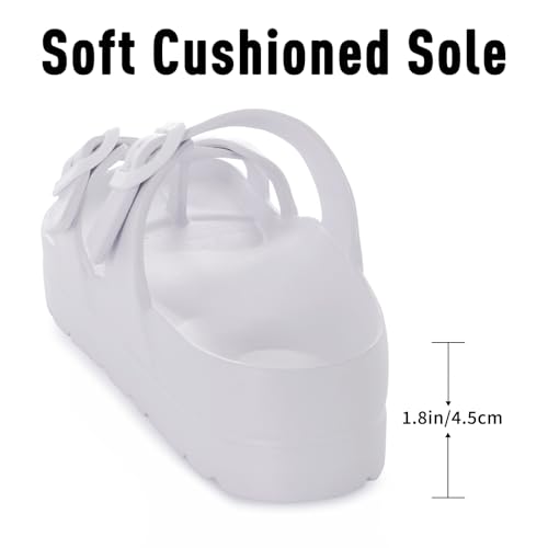 Image of Goosecret Women's Platform Sandals with Arch Support Comfortable Foam Slides Summer Beach Sandals with Adjustable Buckle