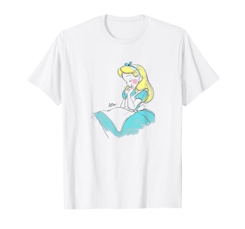 T-shirt Alice aux Pays des Merveilles Disney imprimé rétro en coton pour femme