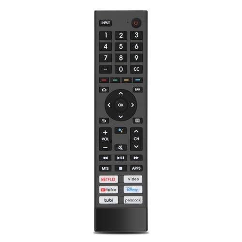 for Hisense Tv Remote Replacement Universal Remote Control for Hisense Android Smart TVNo Voice No Pairing Needed-Not for Hisense Fire & Roku TV