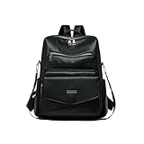 TIEZHICHESHI Bolso de hombro retro con borlas de gran capacidad para mujer, bolsa de viaje, Black