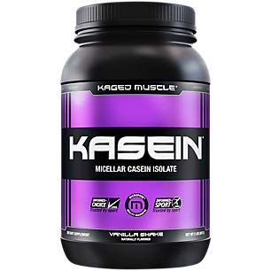 Kaged Muscle, Premium Kasein Protein Powder, Micellar Casein, Vanilla, Banned-Substance Free, Protein Supplement, Build Muscle, Boost Recovery, Casein, Vanilla, 25 Servings