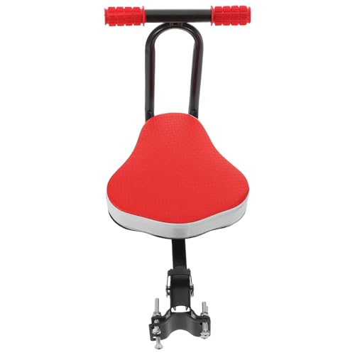 Asiento delantero de bicicleta de metal y tapicería reforzada para niños