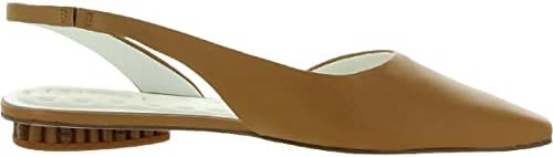 Franco Sarto Womens Sarto Riva Pointed Toe Slingback Flat Cuoio Tan Leather 10 M | Image 1