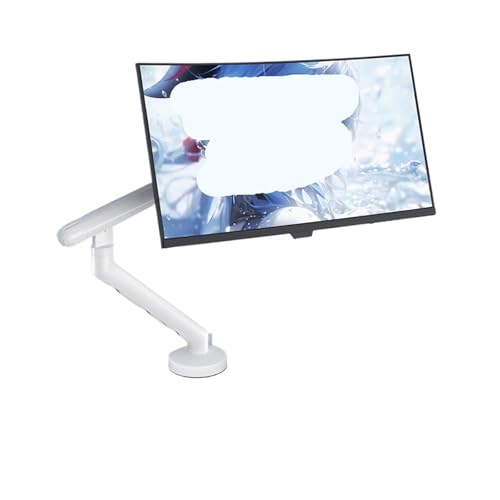 Support d'écran pivotant base en porte-à-faux hauteur réglable blanc