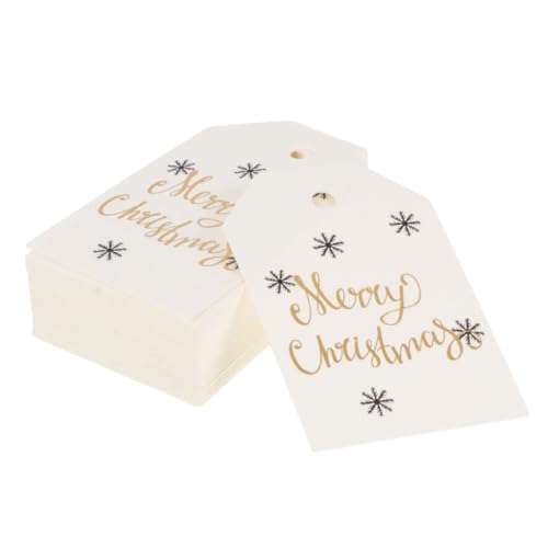 COLLBATH 100pcs Tag Christmas Bookmark Small DIY Card Christmas Card Greeting