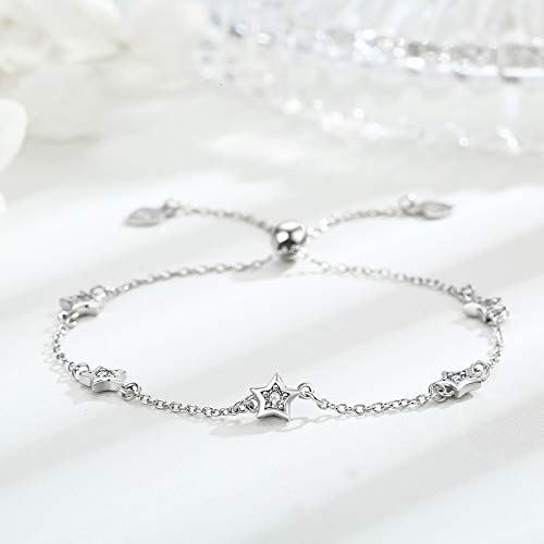 925 Sterling Silver Bohemia Hawaiian Beach Mermaid Floral Bracelet Birthday Graduation Gifts for Women with Gifts Box2