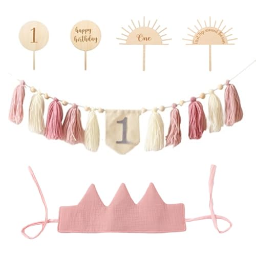 Bannière anniversaire 1 an et chapeau de fête pour célébrer les premiers souvenirs de bébé