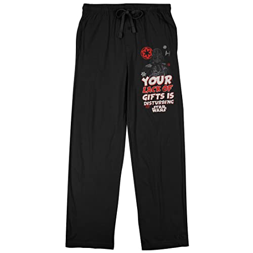 Star Wars Darth Vader Your Lack of Gifts is Disturbing Men's Black Graphic Sleep Pajama Pants