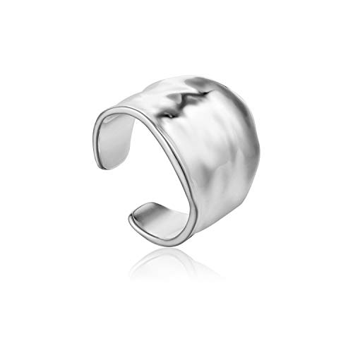 ANIA HAIE Damen-Damenring Crush Wide Adjustable Ring 925er Silber