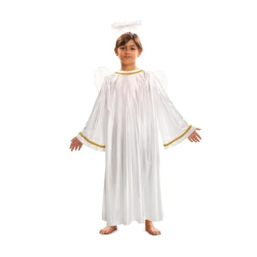 My Other Me - Disfraz de Ángel para infantil unisex con túnica blanca con alas talla 7-9 años Déjate llevar por la magia celestial en cada paso.