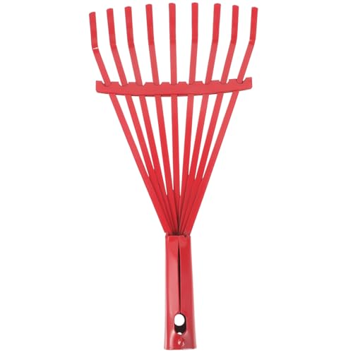 ANDRESLAD Hochcarbonstahl Laubrechen mit Zähnen Robuste Gartenharke für Laub und Bodenvorbereitung Rostbeständig Langlebig für Garten Rasen und Landschaftspflege