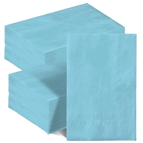 qiqee Bright Blue Disposable Paper Napkins (120 Count)