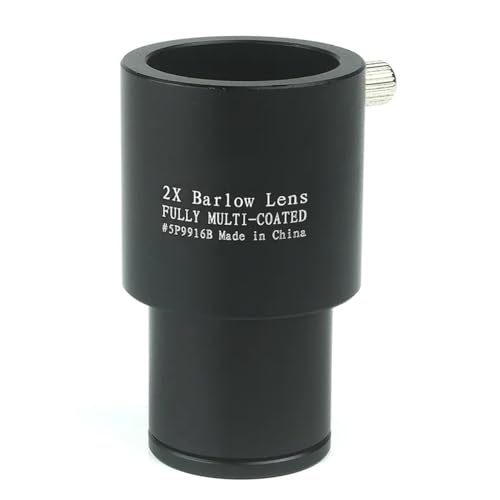 Telescopio Teleconvertitore 2X in metallo completamente multistrato for oculare astronomico da 0,965 pollici
