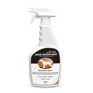 THORNELL Dog Odor-Off Pet Odor Eliminator Spray Bottle – Ready to Use Dog Carpet Cleaner – Dog Urine Carpet Cleaner for Home, Glandular Secretions, Feces Odors (22 Fl Oz)