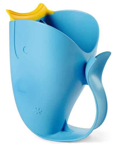 Image of Skip Hop Baby Bath Rinse Cup, Moby Tear-free Waterfall Rinser, Blue