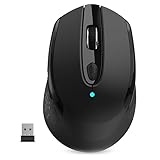 Wireless Mouse, 2.4G Silent Cordless Mouse for Laptop, Mouse with 6 Buttons and 3 Adjustable DPI for Computer, Deskbtop, MacBook, PC