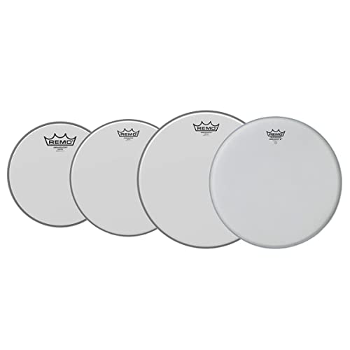 Remo Ambassador Casque à tête sablée Rock pour batterie acoustique