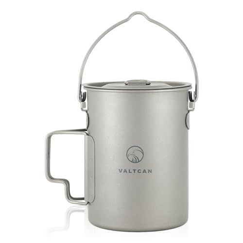 Valtcan 900ml Titanium Pot Backpacking Mug 30oz 0.95qt
