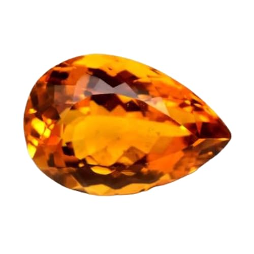 Citrine naturelle poire 20x14mm pierre précieuse facettée en vrac pour bague et pendentif DIY