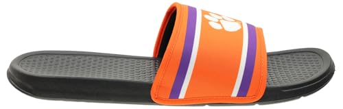 Image of FOCO NCAA Printed Team Logo and Color Stripes Comfortable Slide Sandals