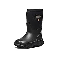 BOGS Grasp Kids Waterproof Insulated All Weather Rain Boots Mud Boots I For Snow, Rain, Winter, Mud and Cold Weather for Toddlers, Girls, Boys, Unisex - Black - 1 Little Kid