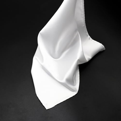 Image of Satin Mens Pocket Square with Holder, 11.8'' Suit Handkerchiefs for Men Wedding Business Casual