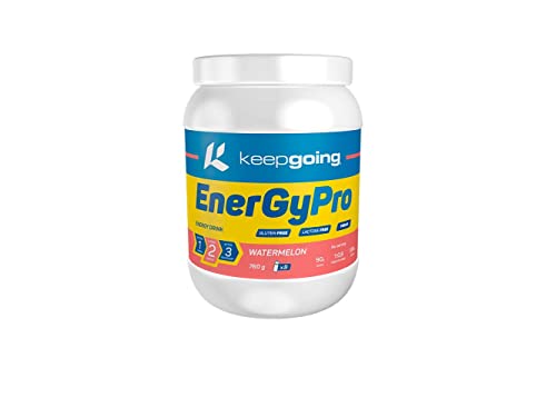Keepgoing EnergyPro Bebida Energética en Polvo Sabor Sandía | Bebida Energética para Ciclismo | Energy Drink | Bebida Energética para Deporte | Rápida Asimilación | 700 g